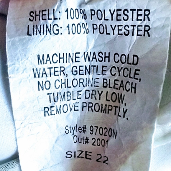 WOMEN'S PLUS SIZE 22 WHITE FLORAL DRESS SHEER SHELL FULLY LINED SLEVLES EN FOCUS - Picture 8 of 12